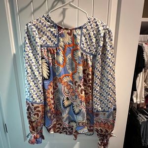 Long sleeve silk fate blouse
